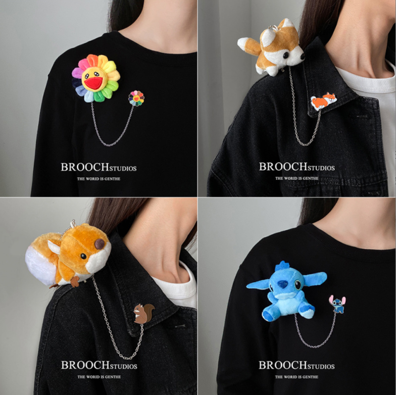 Cartoon Chain Brooch