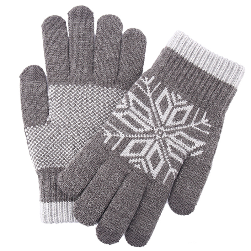 Hot Selling Knit Inside Fleece Gloves Screen Touch