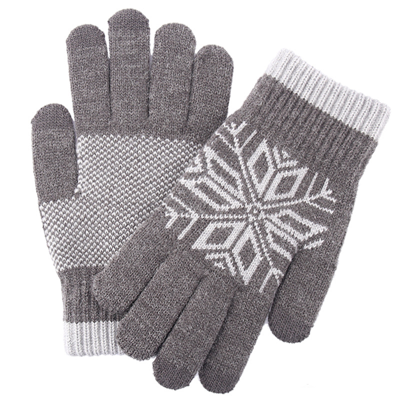 Hot Selling Knit Inside Fleece Gloves Screen Touch