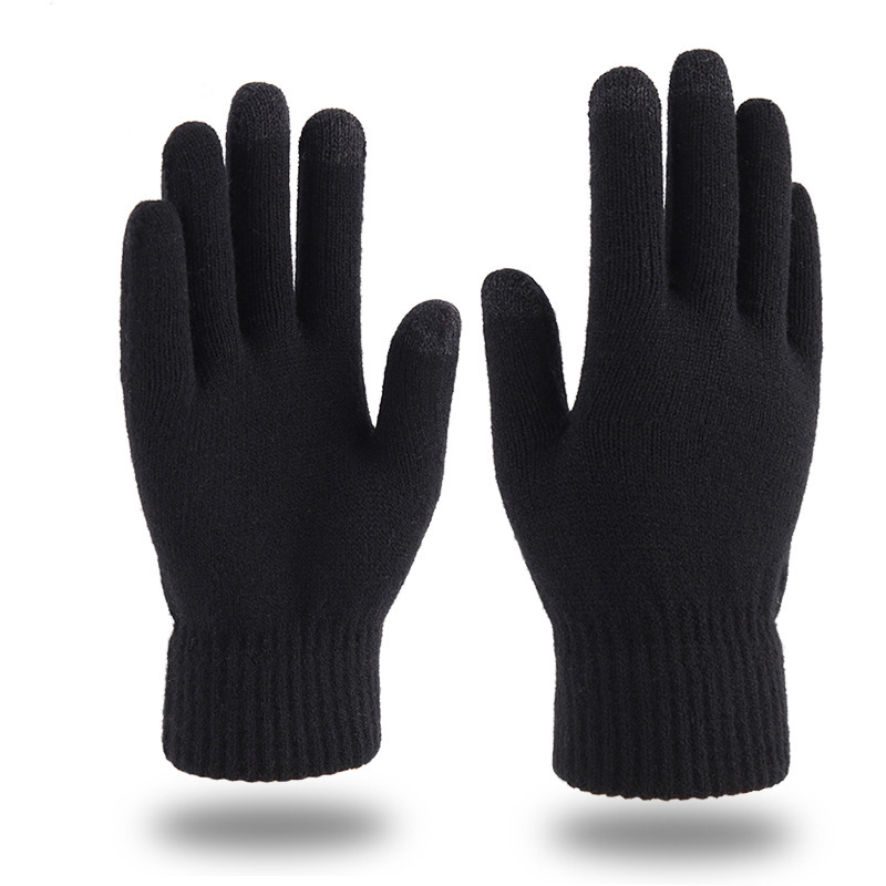 Hot Selling Knit Inside Fleece Gloves Screen Touch