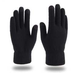 Hot Selling Knit Inside Fleece Gloves Screen Touch