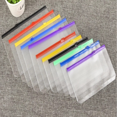 6 Holes Transparent Bags With Colorful Zipper