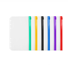 6 Holes Transparent Bags With Colorful Zipper