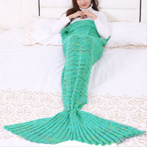 Knitted Hollow Mermaid Blanket