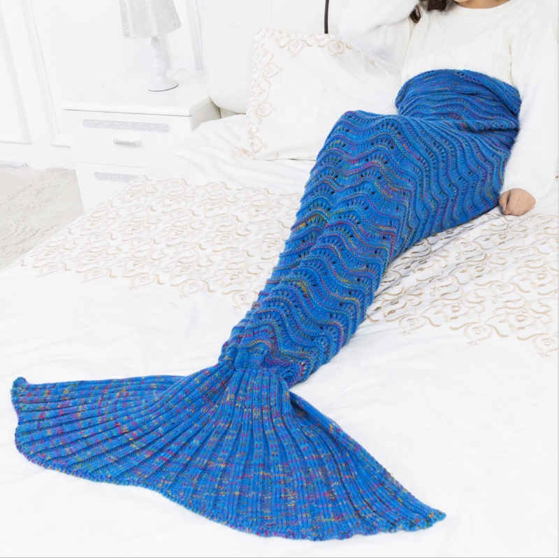 Knitted Hollow Mermaid Blanket