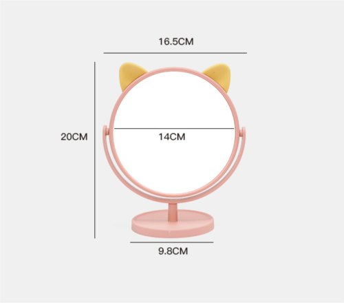 Desk Mirror in Cute Cat Ears Shape