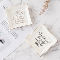 Ceramic Ring Dish Decorative Trinket Plate