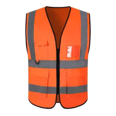High Visibility Zipper Front Safety Vest