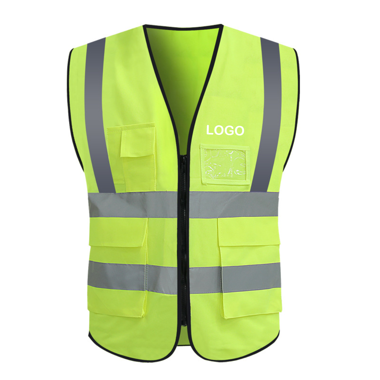 High Visibility Zipper Front Safety Vest