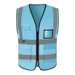 High Visibility Zipper Front Safety Vest
