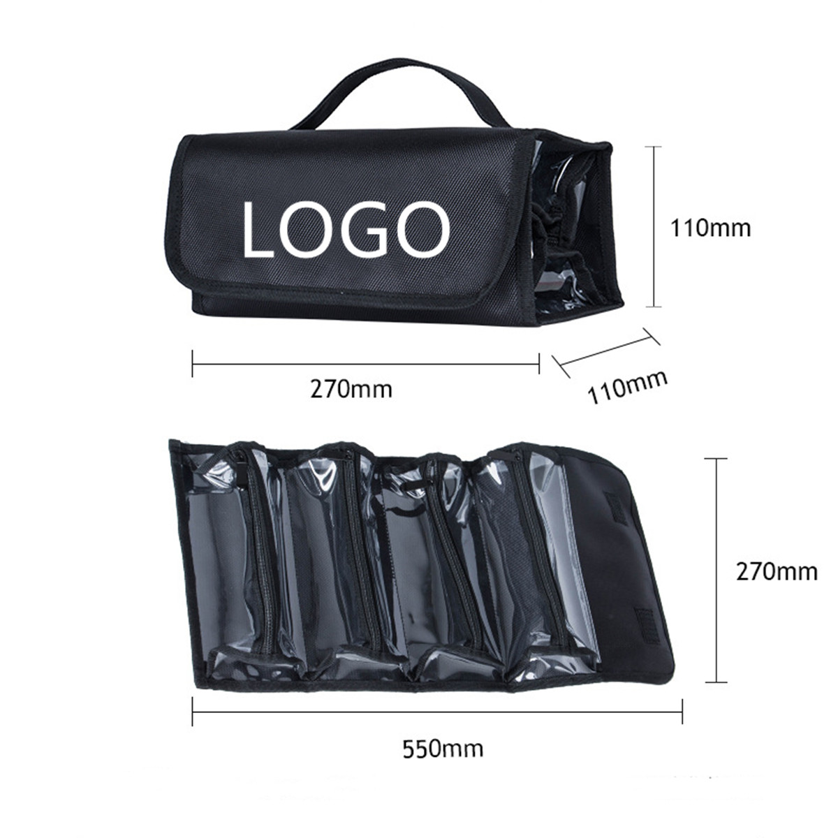 Folded Cosmetic Bag