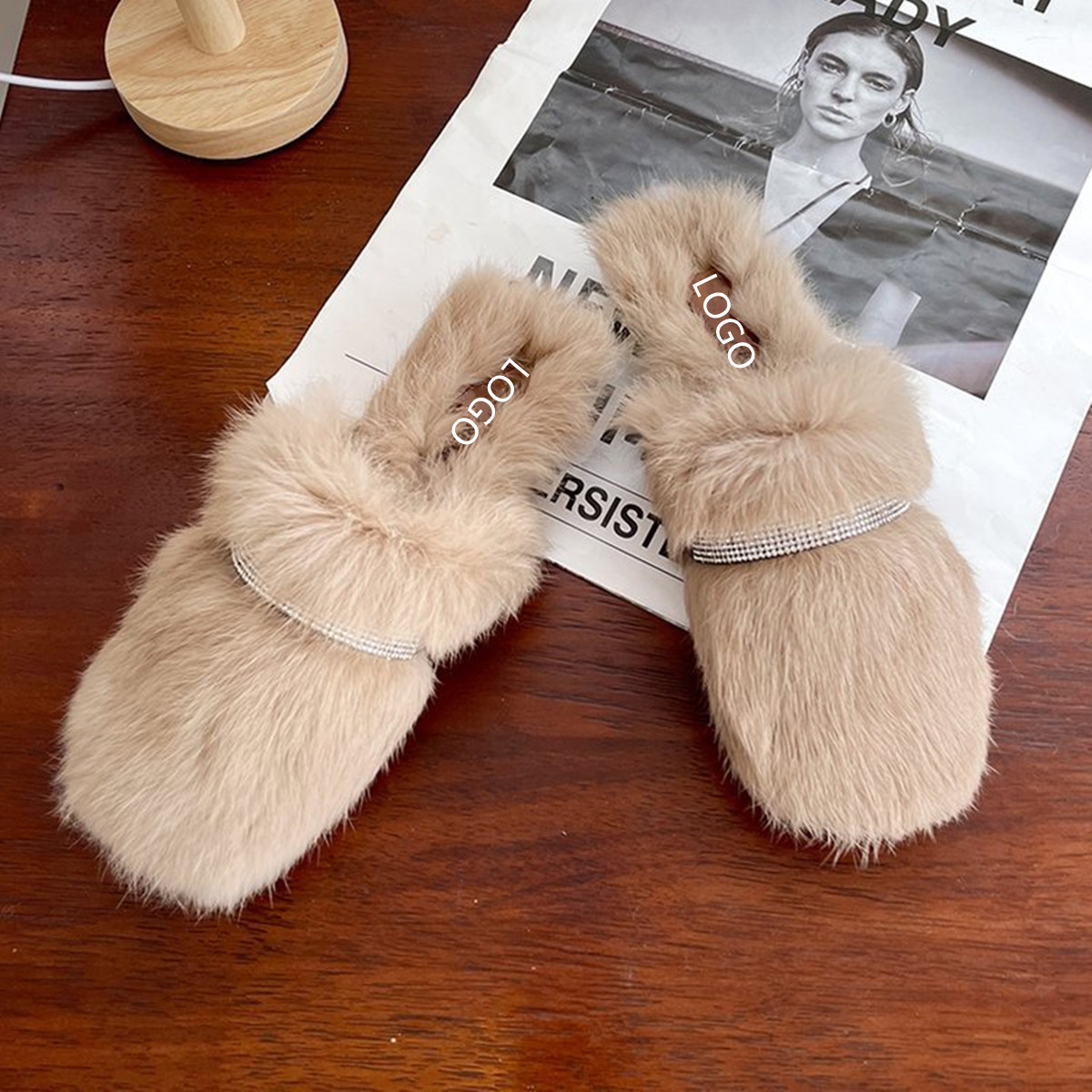 Fluffy slippers