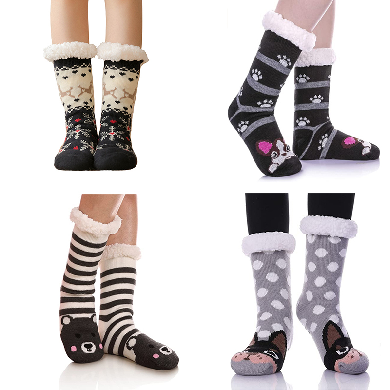 Fluffy Fuzzy Animal Pattern Slipper Socks
