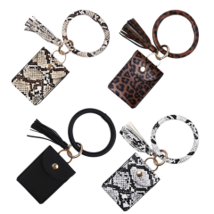 Wrist Keyring with Card Holder and Tassel