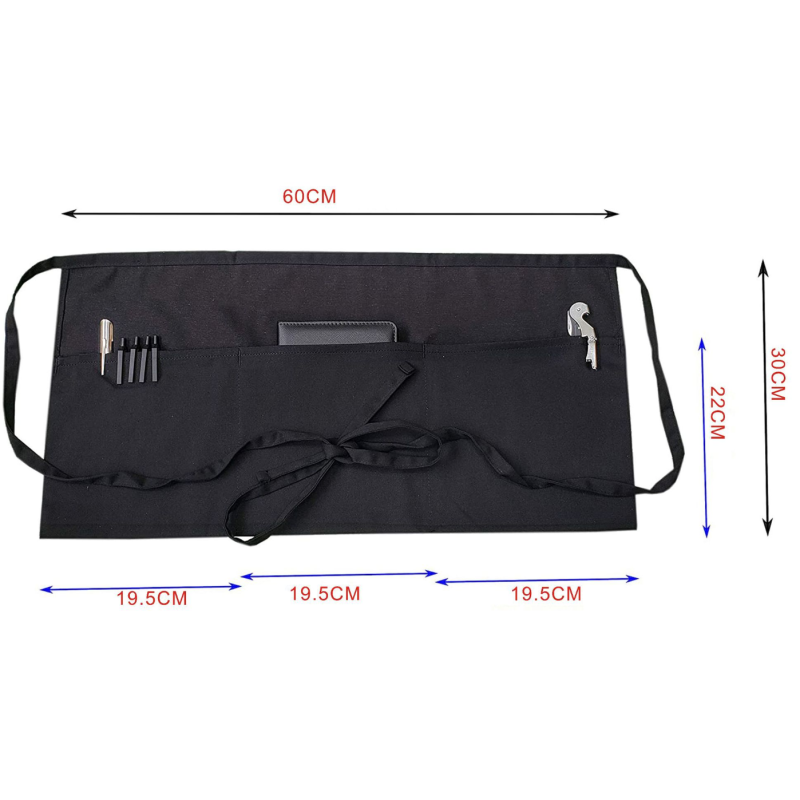 Waist Apron with 3 Pockets