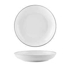 Ceramic Plate with Black Trim