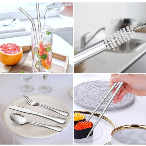 Stainless Steel Flatware Set for Camping 7pcs