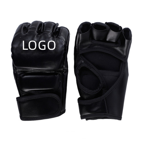 Half-Finger Boxing Fight Gloves with Adjustable Wrist Band