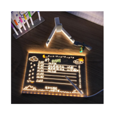 Light Up Acrylic Dry Erase White Board with Stand