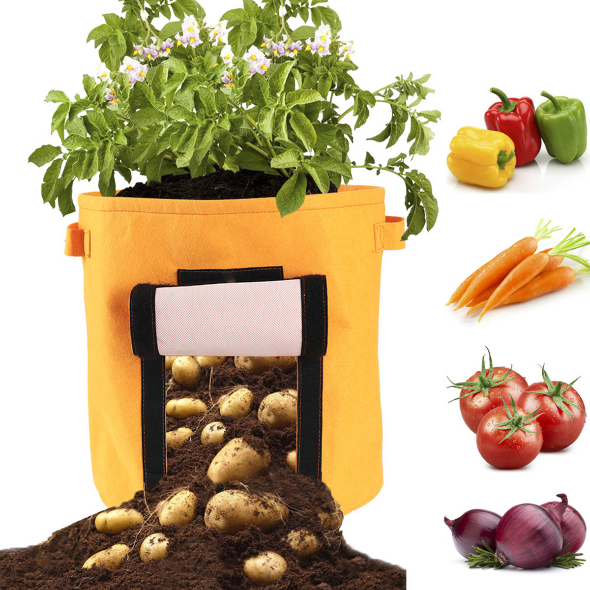 10 Gallon Felt Potatoes Growing Containers with Handles