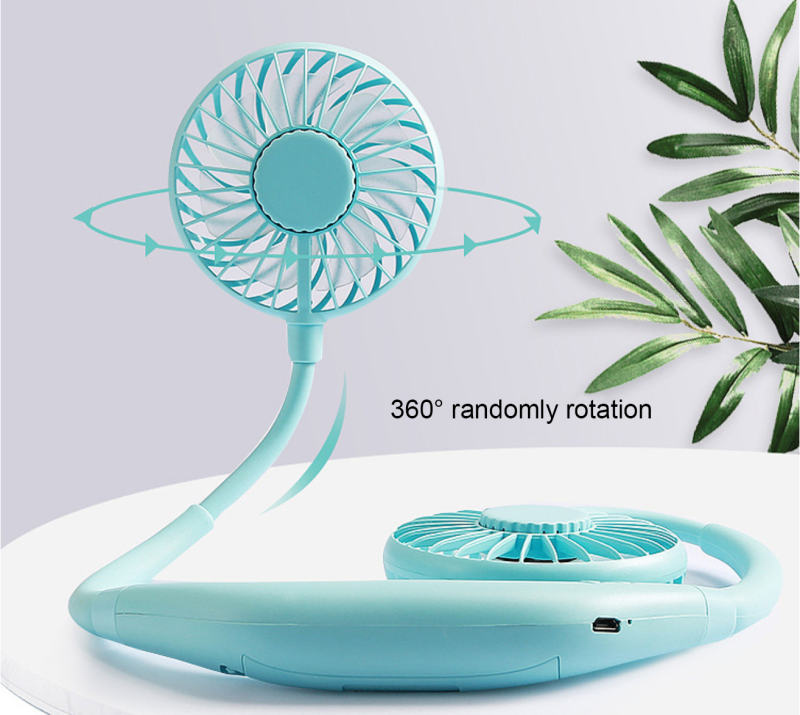 Hand Free Hanging Neck Portable Fan