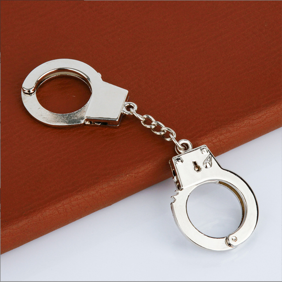 Handcuffs Metal Keychain