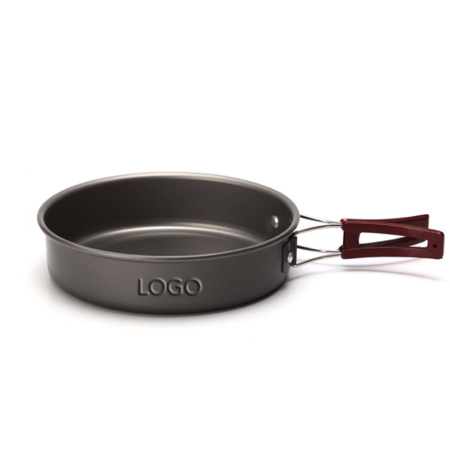 Portable Camping Skillet Pan Pot with Folding Handle