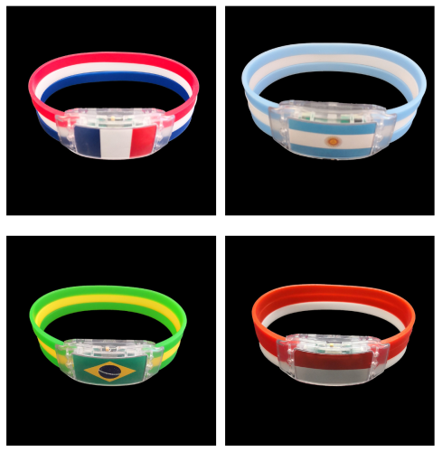 2022 World Cup Flag LED Silicone Wristband