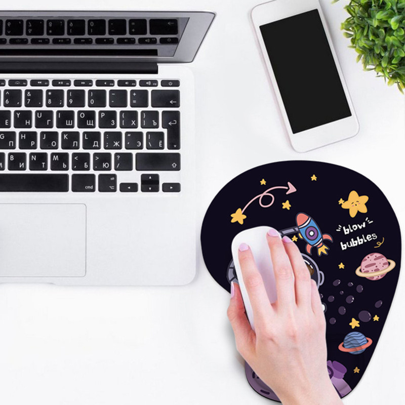 Computer Mouse Pad with Wrist Support Rest