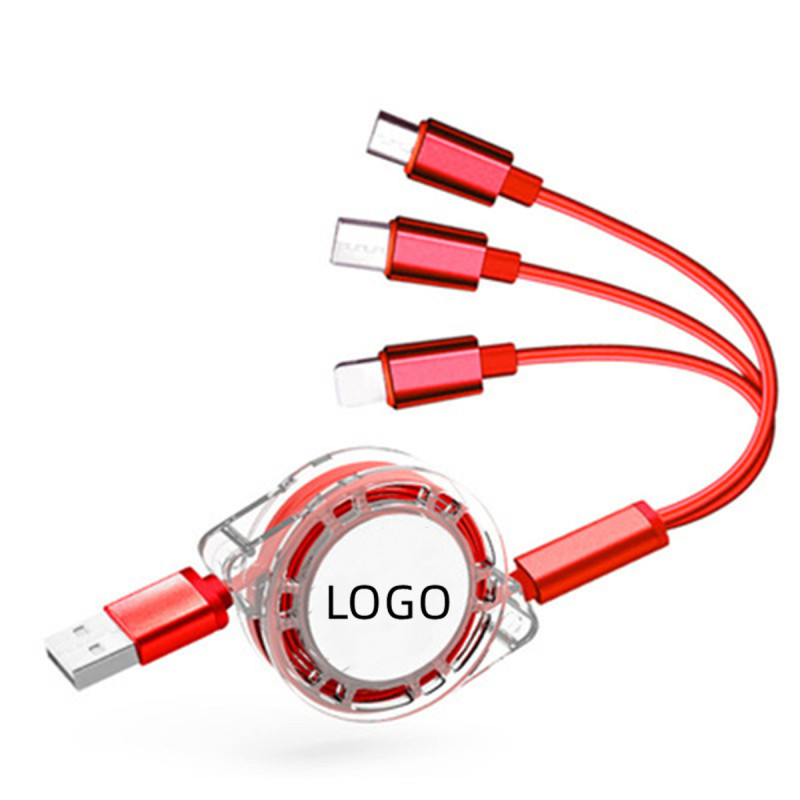 3 in 1 Retractable USB Charging Cable