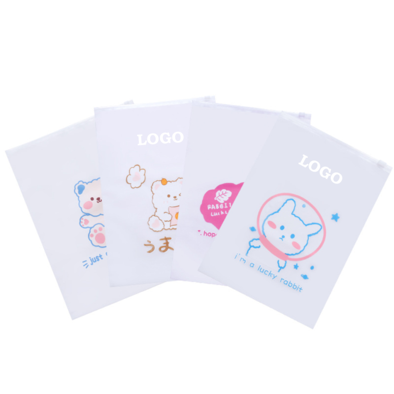 Frosted Slide Zip Plastic Bags