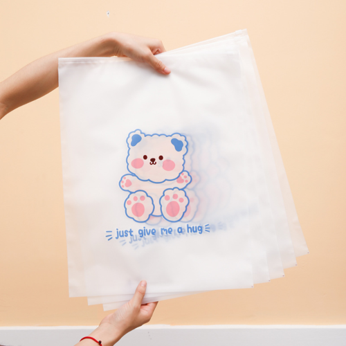 Frosted Slide Zip Plastic Bags