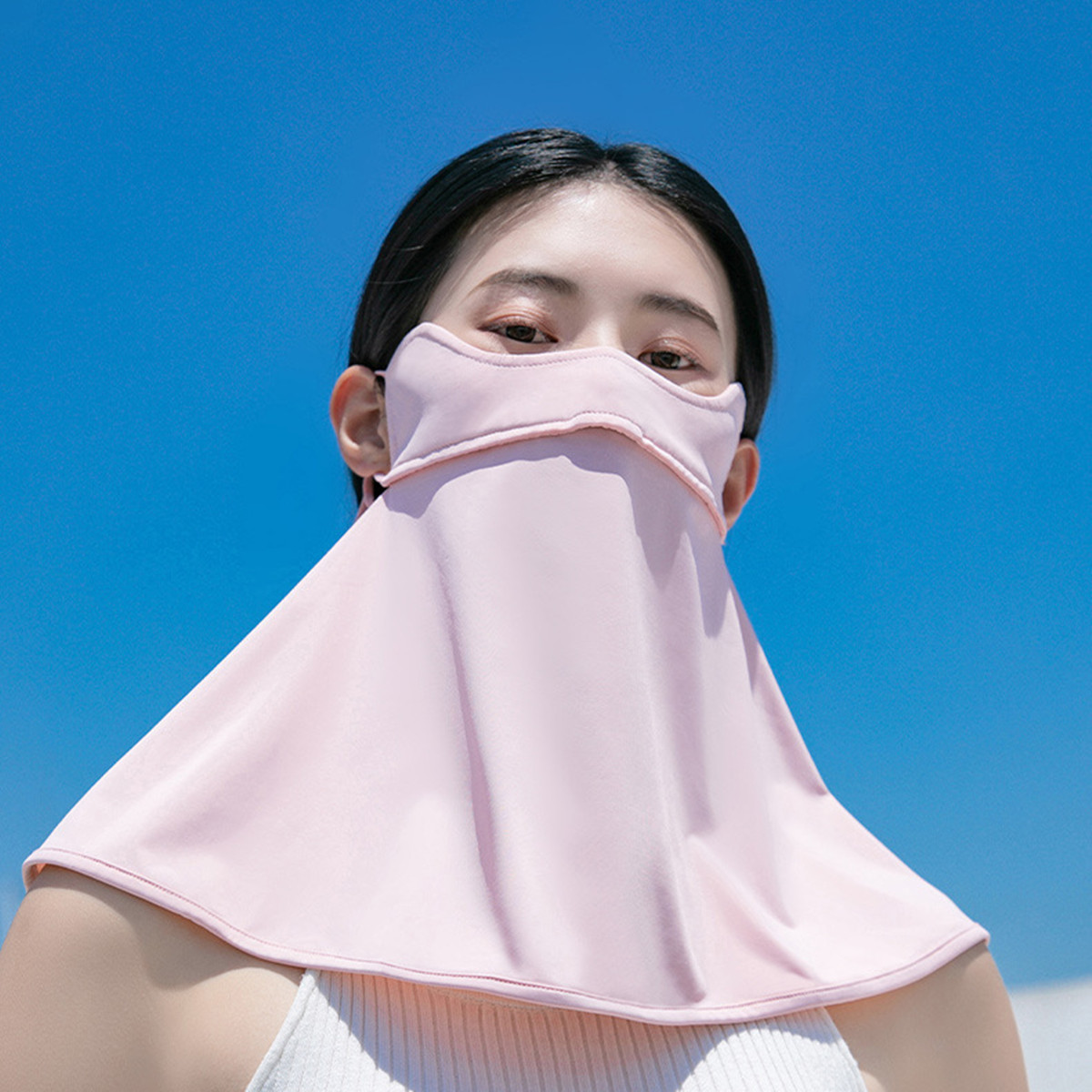 Half Face Mask Skin Cool Ice Silk