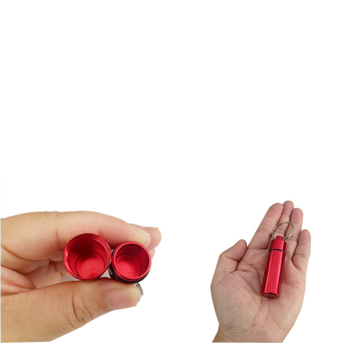 Mini Waterproof Aluminum Pill Box Keychain Geocaching Tube