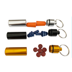 Mini Waterproof Aluminum Pill Box Keychain Geocaching Tube