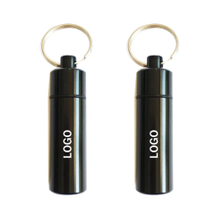 Mini Waterproof Aluminum Pill Box Keychain Geocaching Tube