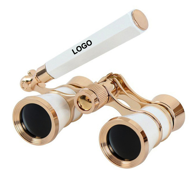 3x25 Retro Opera Glasses-Metal Binocular With Handle
