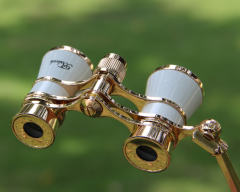 3x25 Retro Opera Glasses-Metal Binocular With Handle