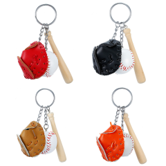 Mini Baseball Keychain,Including Glove&Bat/Promotional Gifts