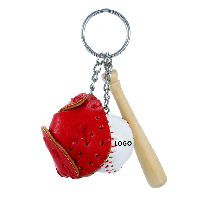 Mini Baseball Keychain,Including Glove&Bat/Promotional Gifts