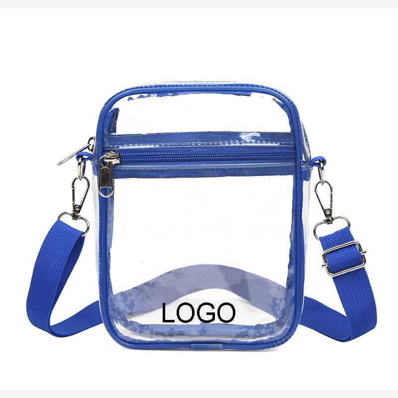 pvc clear purse, clear bag, clear crossbody bag, front pocket purse