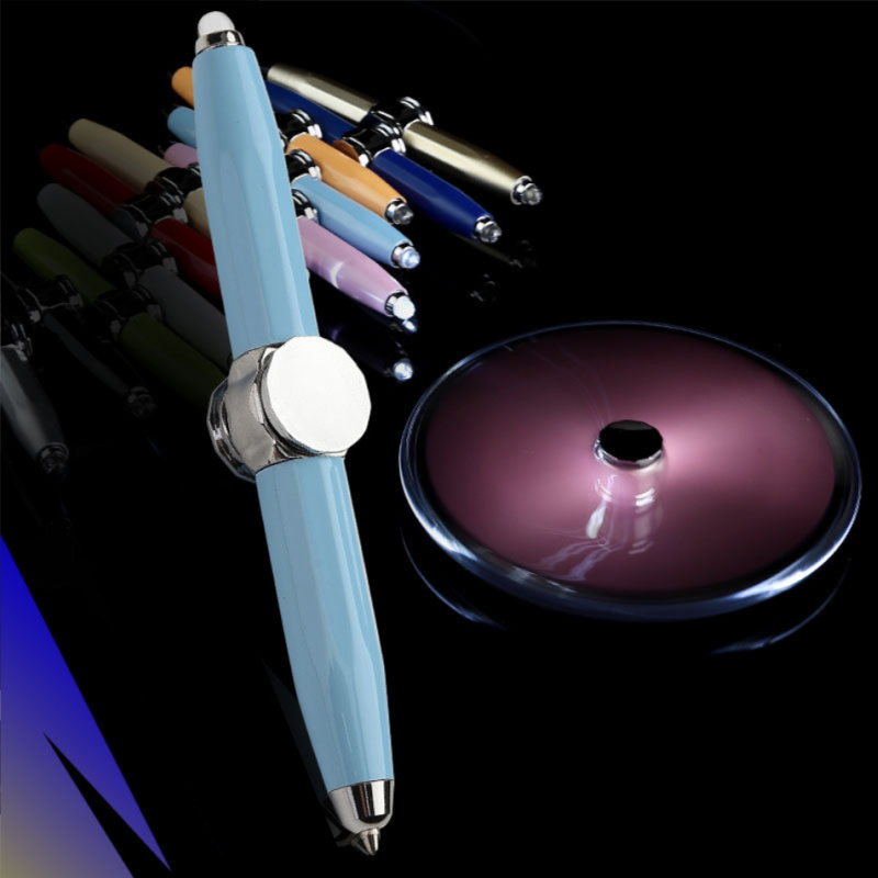 Fidget Pen with LED Light Rotating Ballpoint Pen