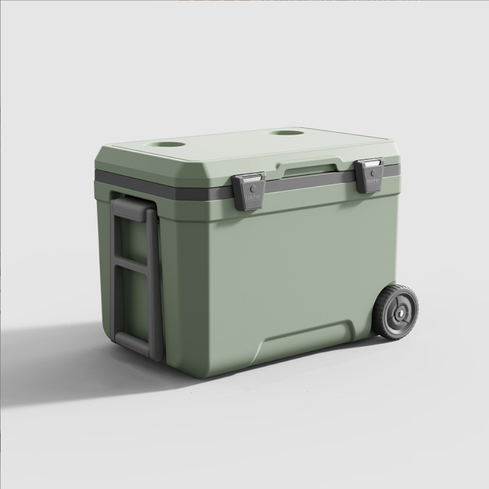 Insulated Portable Cooler with Heavy Duty Wheels