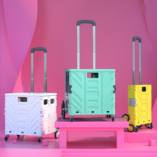 Foldable Utility Cart Folding Portable Rolling Crate