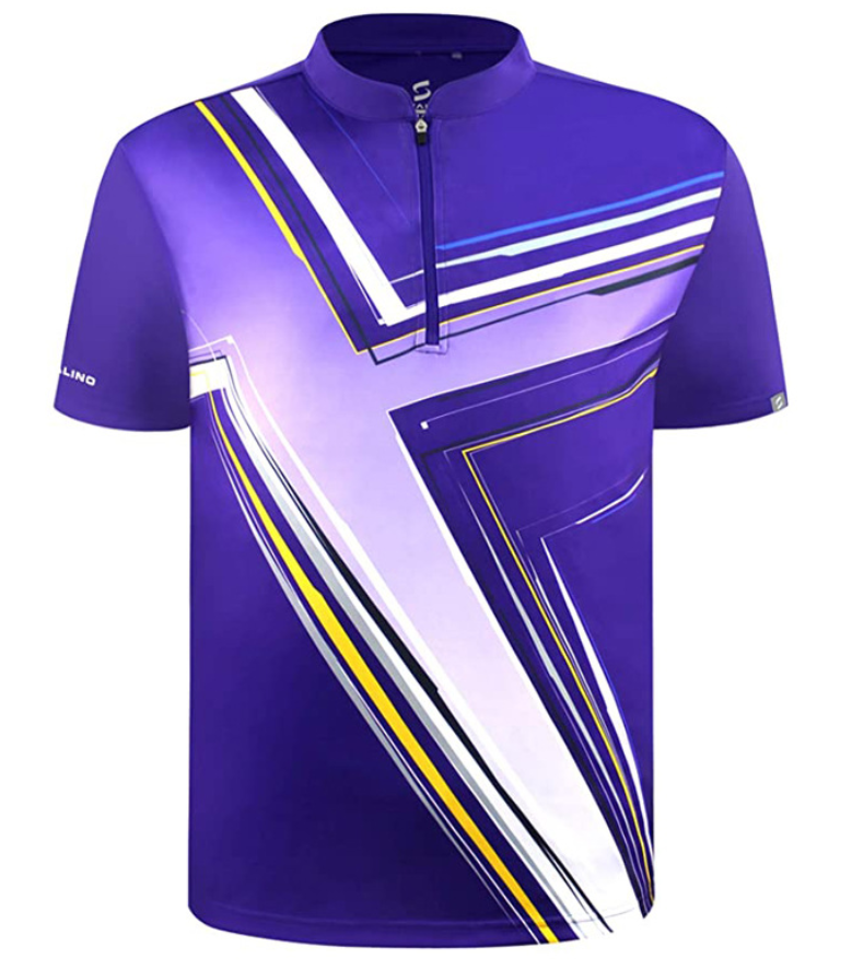 Stand Collar Zipper Bowling Uniform