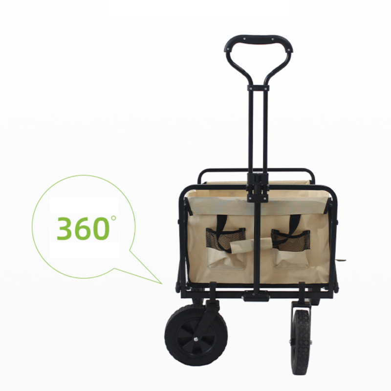 Camping Cart,Folding Trolley Portable Shopping Pushcart