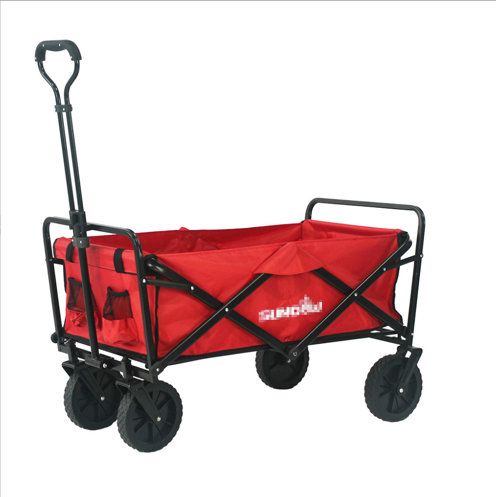 Camping Cart,Folding Trolley Portable Shopping Pushcart