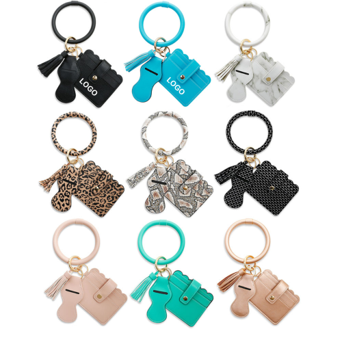Wrist Keyring With Lipstick Case And Card Wallet