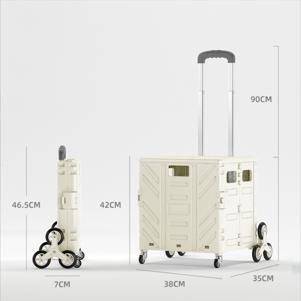 Foldable Utility Cart Folding Portable Rolling Crate