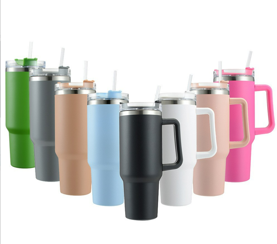 40oz Tumbler With Handle and Straw